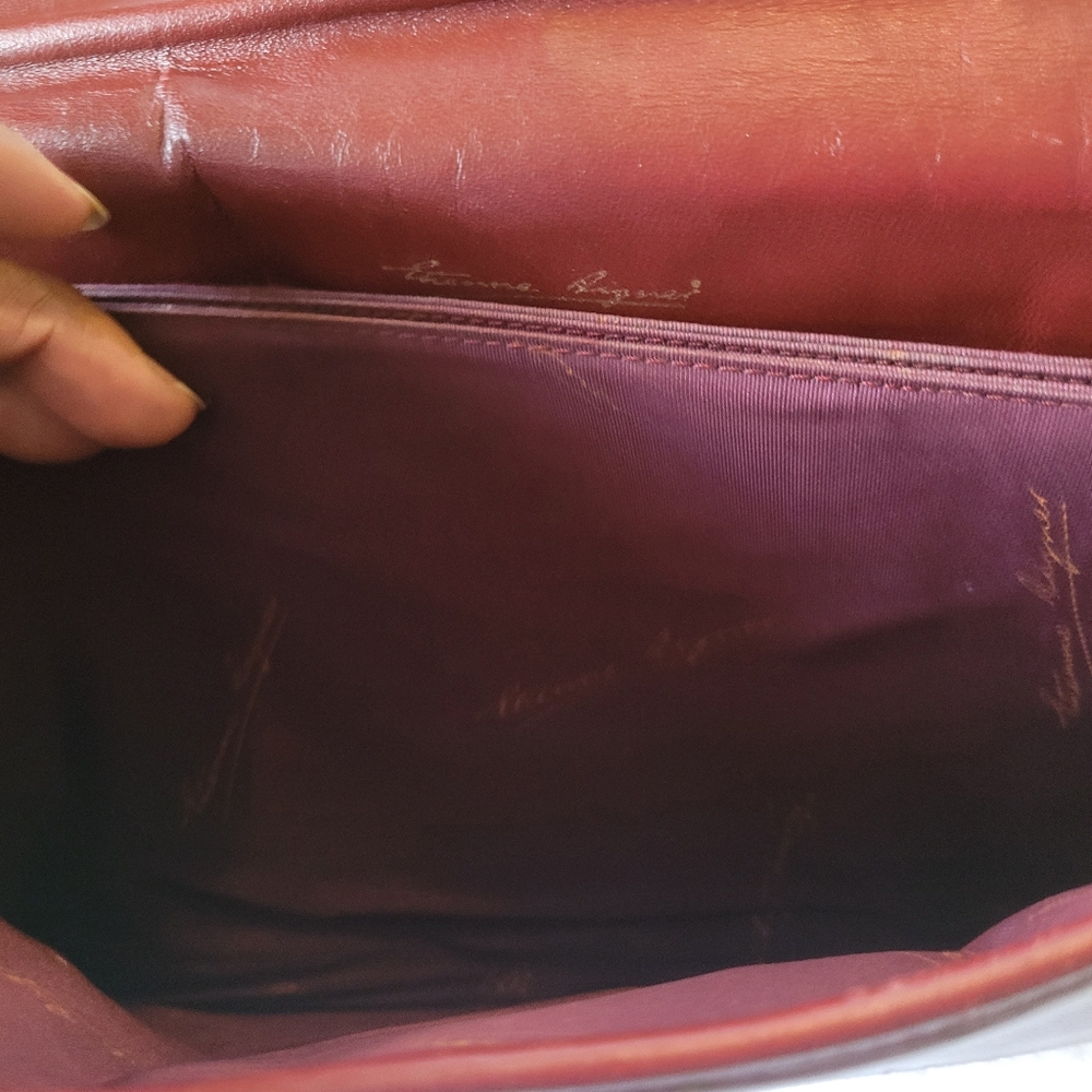 Vintage Etienne Aigner Leather Crossbody satchel brief in Oxblood red - Picture 7 of 16